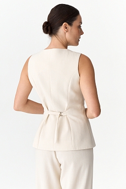 Жилет из смесового льна и тенсела