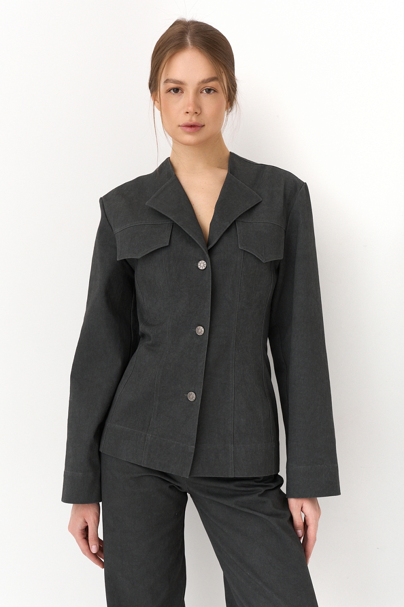 Куртка из вареного денима