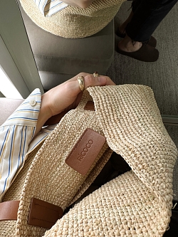 Сумка-шоппер из рафии