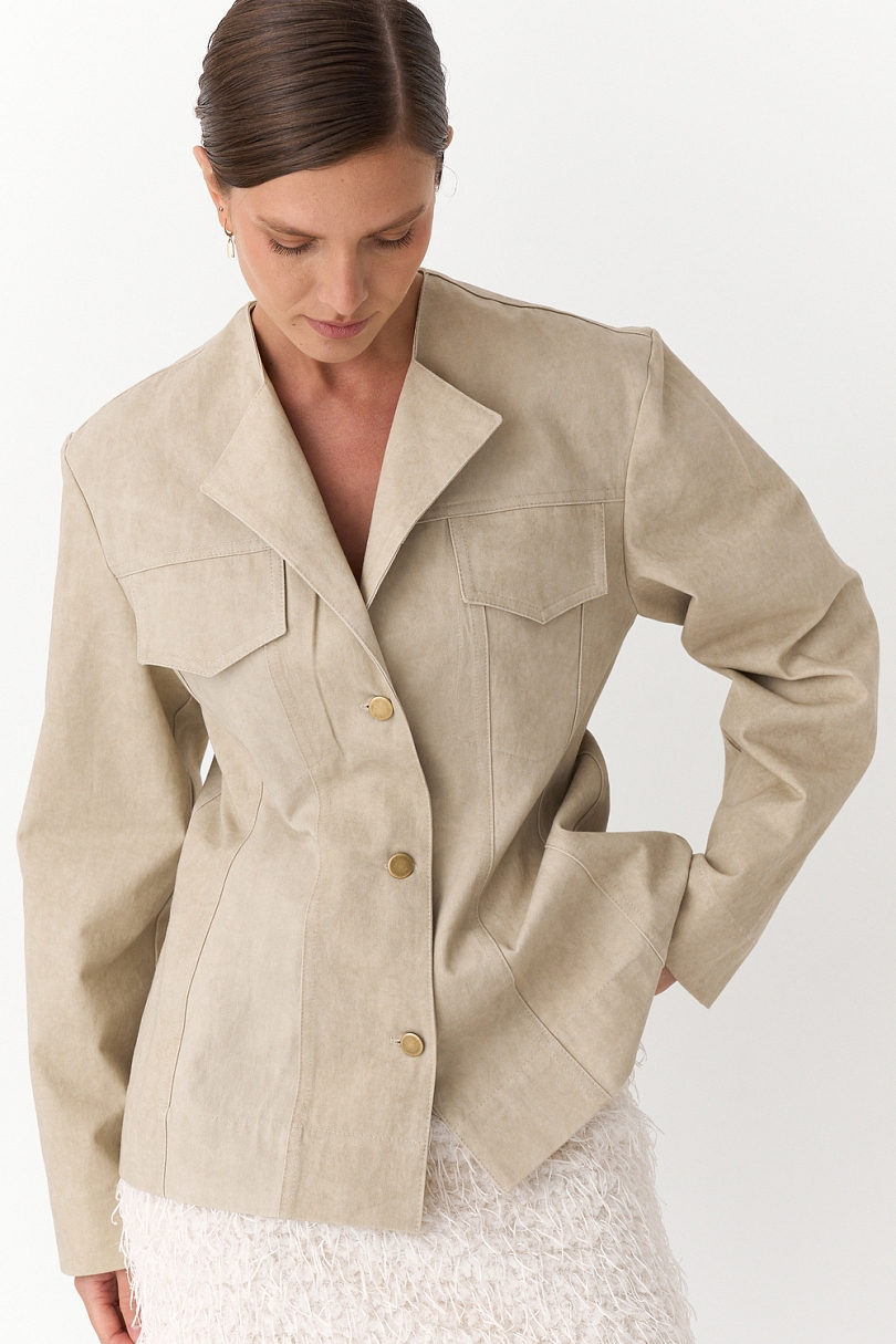 Куртка из вареного денима