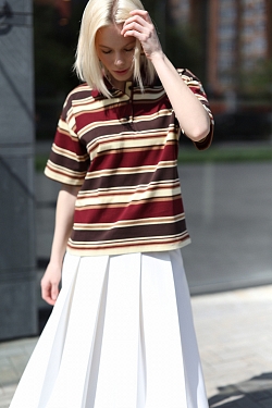 Футболка-поло в полоску