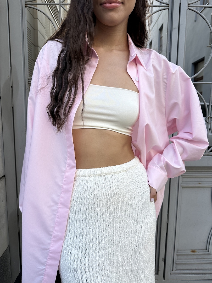 Юбка макси из хлопкового трикотажа букле