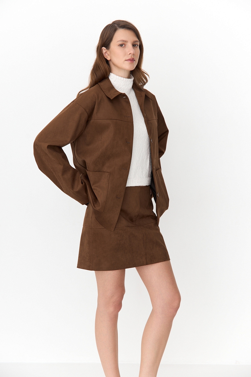 Жакет из замши на подкладе