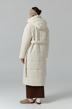Пуховик удлиненный со съемным капюшоном