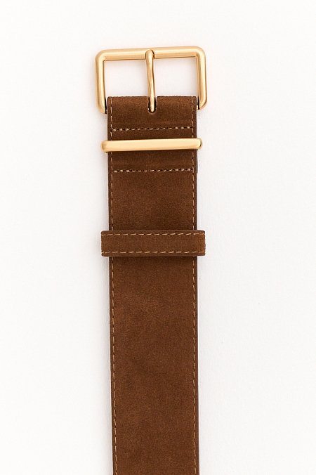 Ремень широкий из натуральной замши