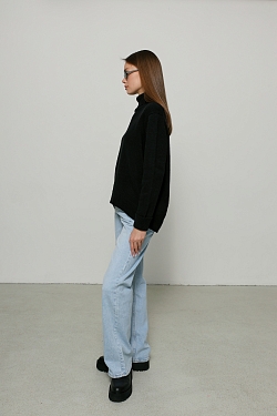 Джинсы прямые с завышенной посадкой