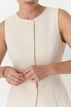 Жилет из смесового льна и тенсела