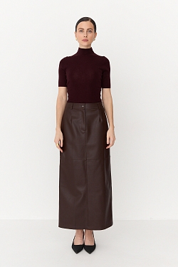 Топ с воротником стойка из мериноса