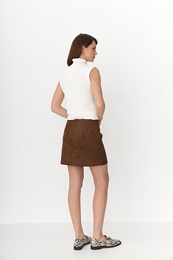 Юбка мини с разрезными деталями