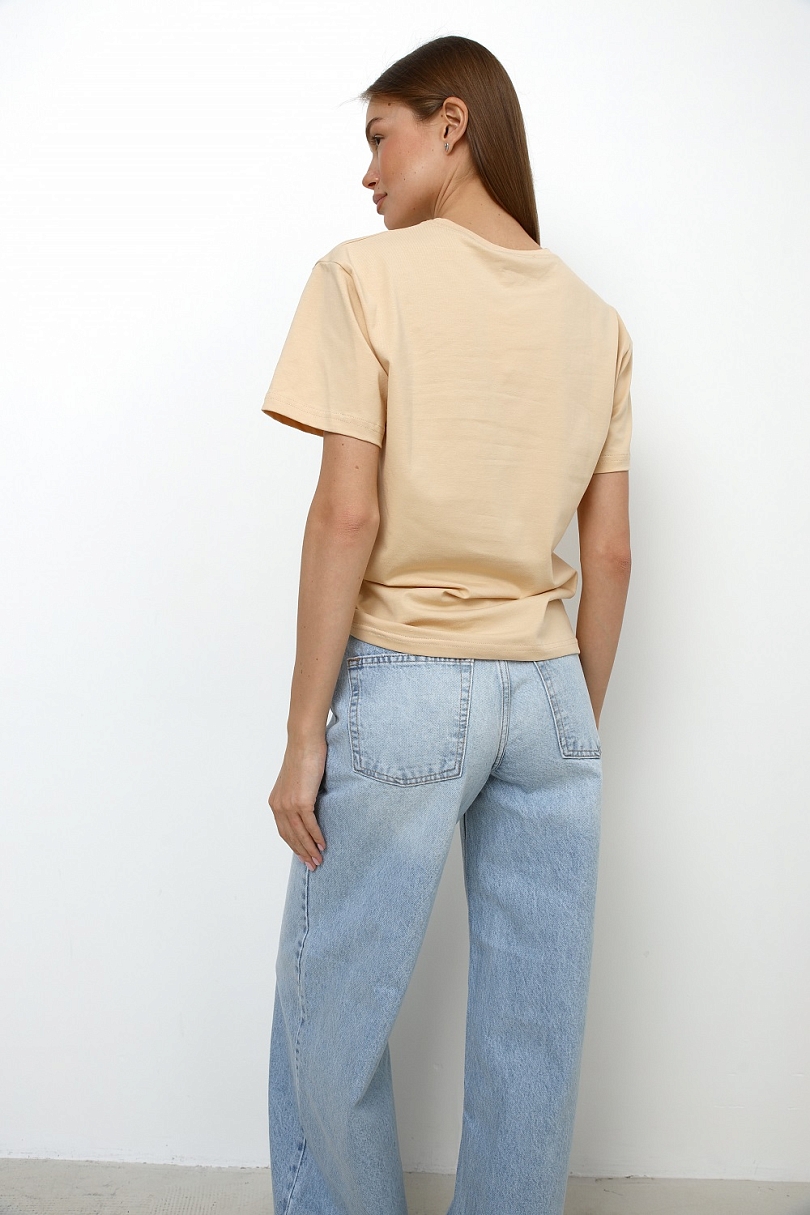 Джинсы wide leg с завышенной талией