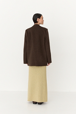 Пальто укороченное из шерсти double face