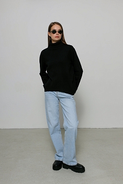 Джинсы прямые с завышенной посадкой