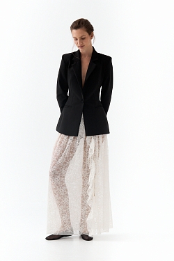 Юбка из кружева с рюшей