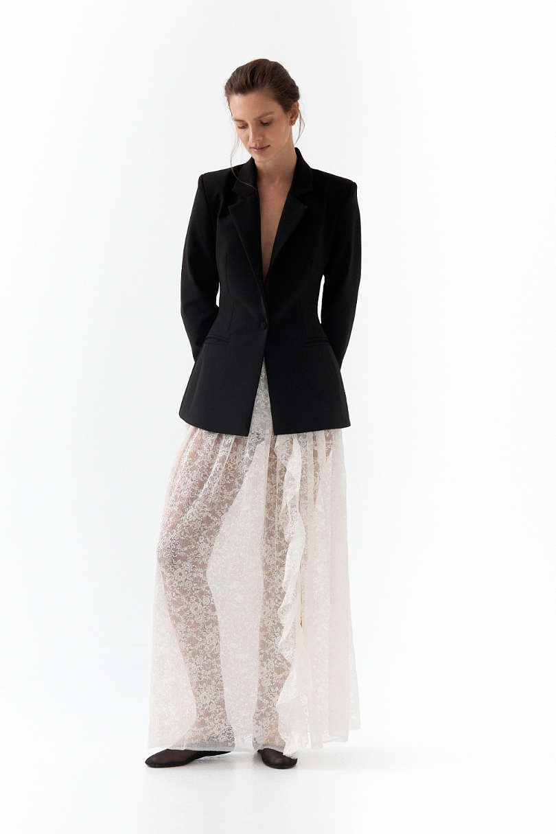 Юбка из кружева с рюшей