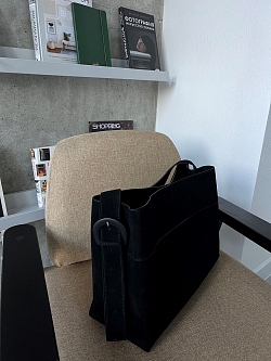 Сумка шоппер из натуральной замши