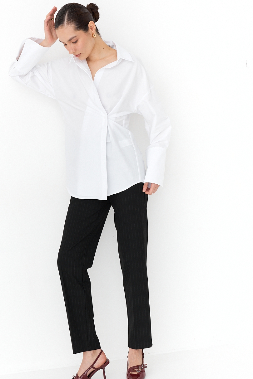 Рубашка приталенная с ассиметрией