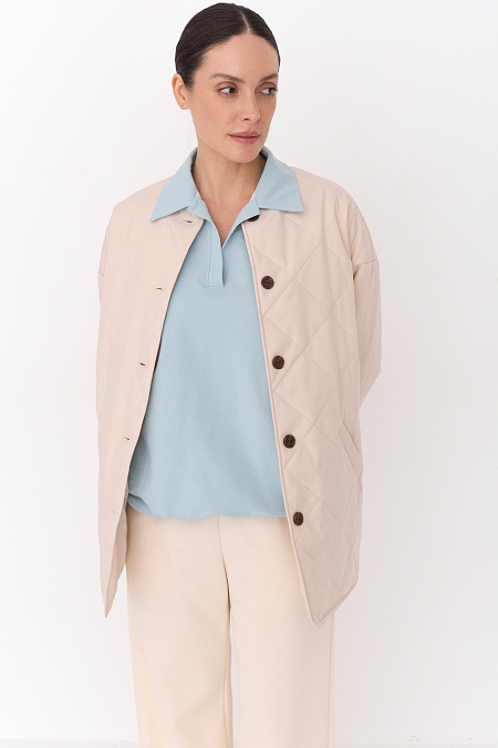 Куртка стеганная с отделкой