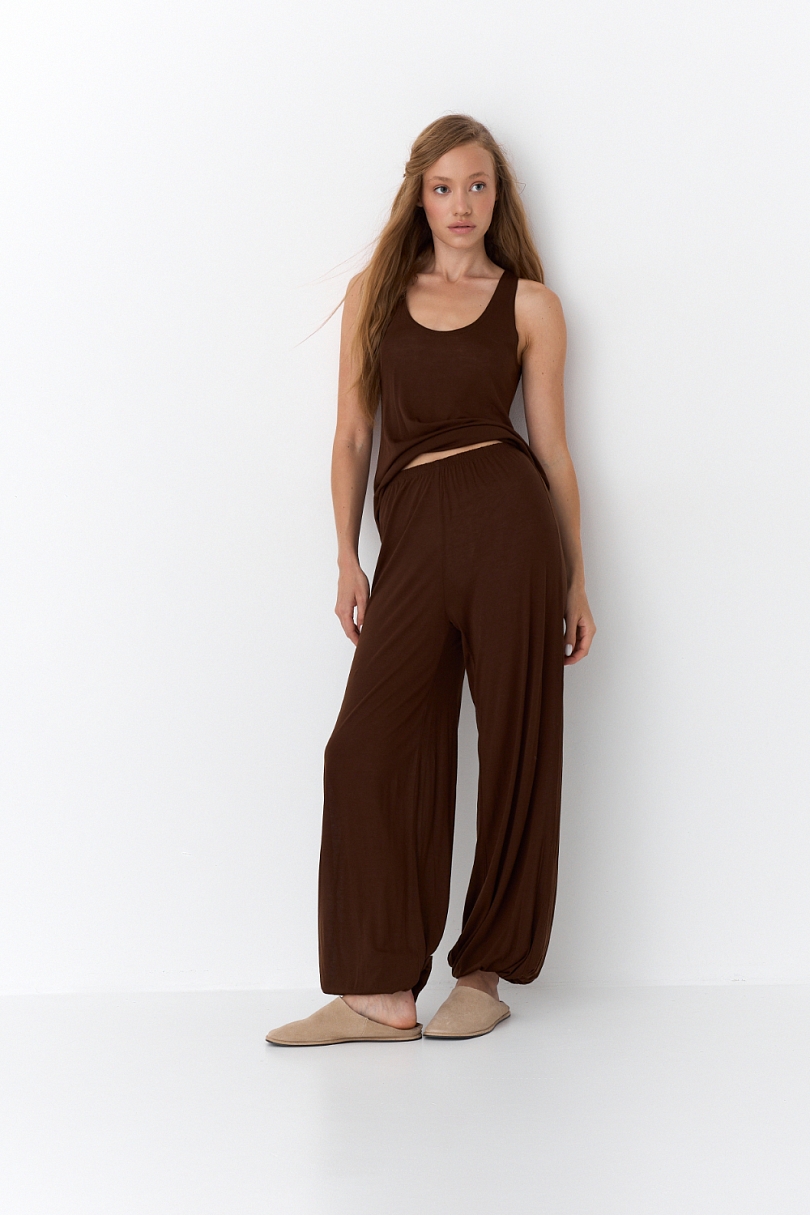 Брюки свободные с резинкой из лиоцелла CL