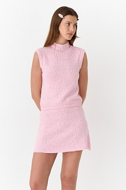 Джемпер из хлопкового трикотажа букле