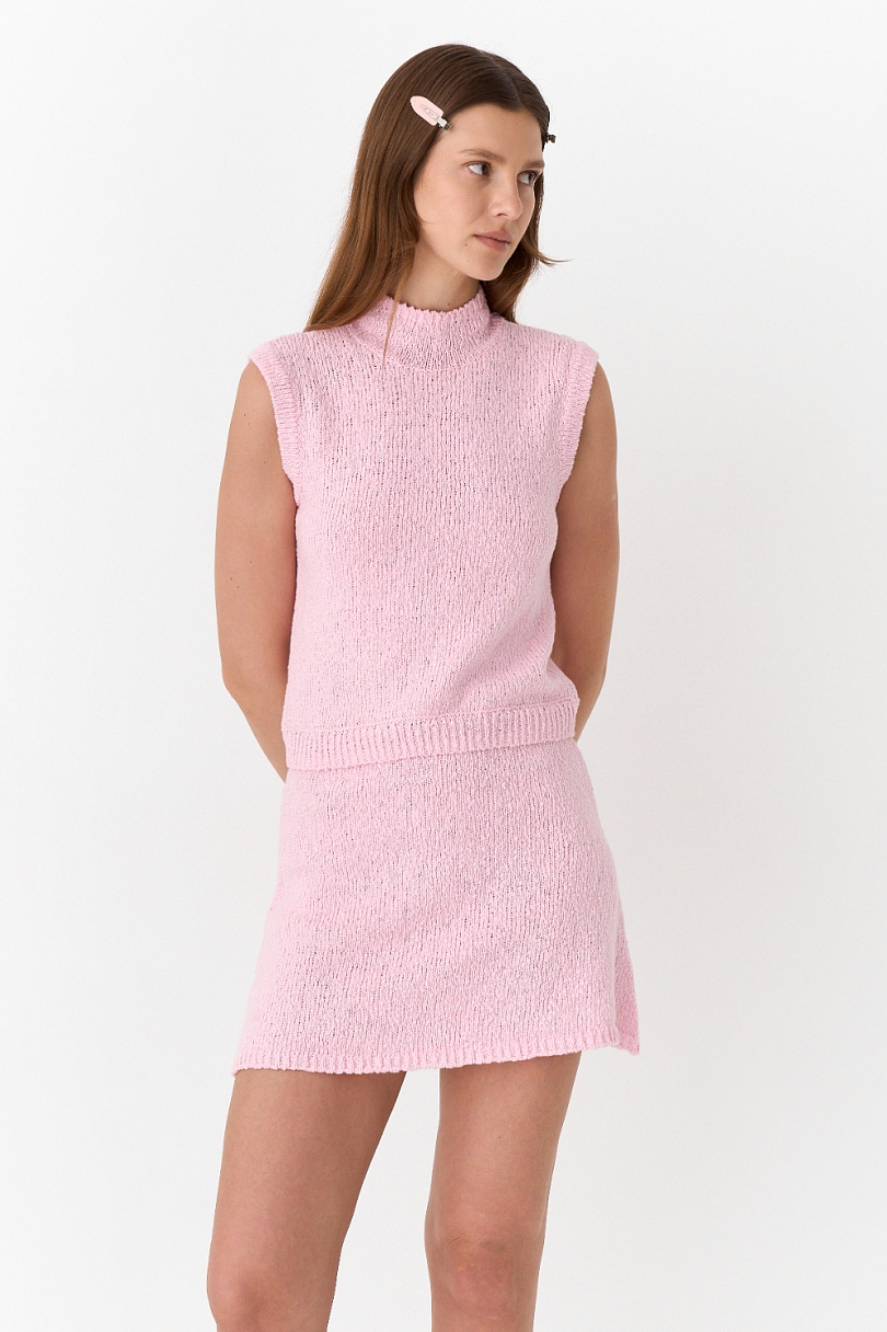 Джемпер из хлопкового трикотажа букле