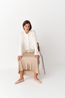 Юбка из вискозного шелка по косой