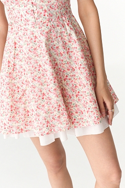 Платье мини на пуговицах из хлопка