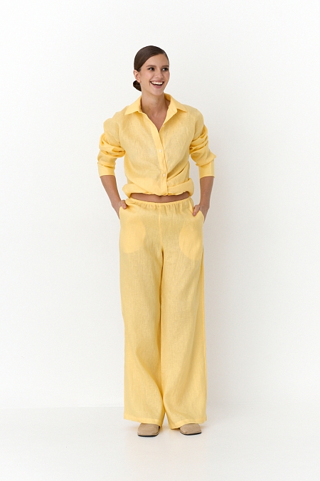 Брюки из 100% премиум льна