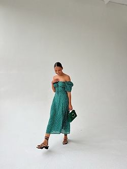 Платье с завязками на груди 