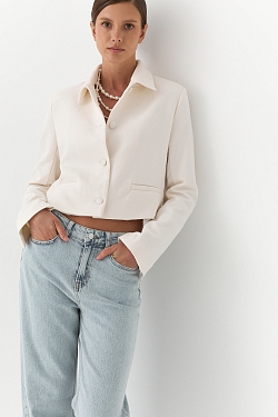 Жакет из фактурной костюмной ткани