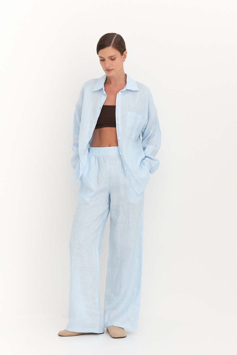 Рубашка базовая изо льна 