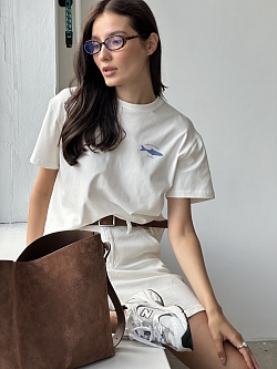 Футболка в расслабленном стиле с принтом Ricoco Market