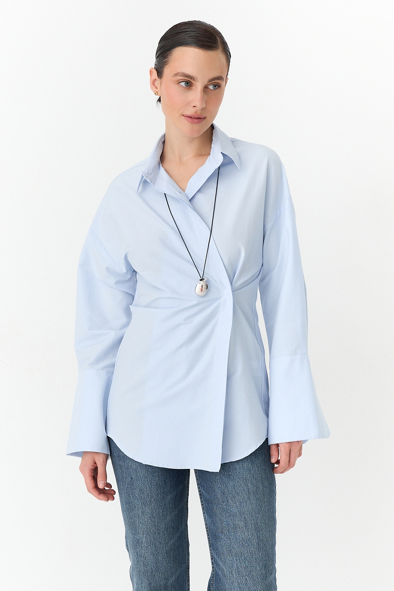 Рубашка приталенная с ассиметрией