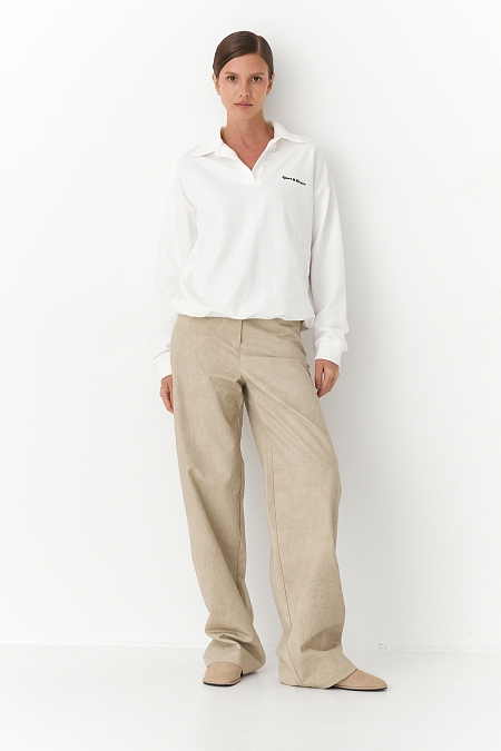 Свитшот поло с вышивкой