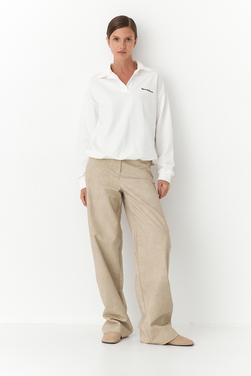 Свитшот поло с вышивкой