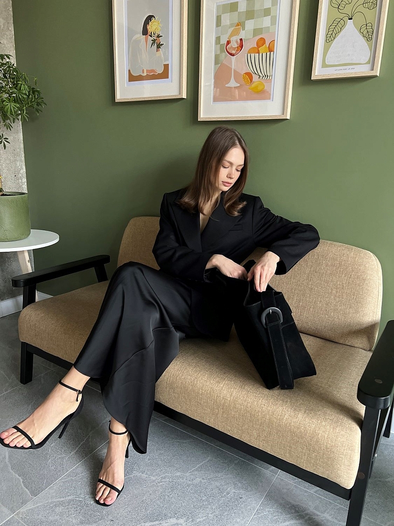 Сумка шоппер из натуральной замши