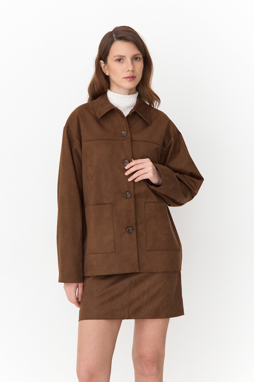 Жакет из замши на подкладе