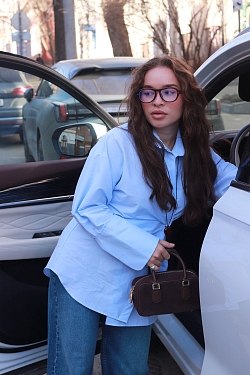 Рубашка приталенная с ассиметрией