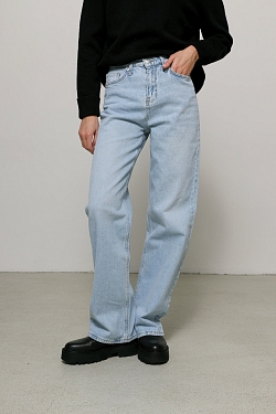 Джинсы прямые с завышенной посадкой