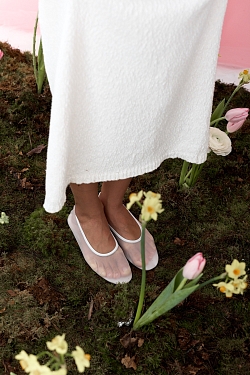 Балетки из сетки