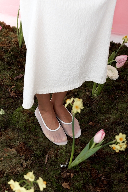 Балетки из сетки