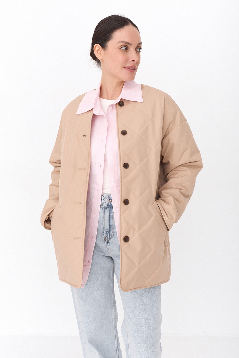 Куртка стеганная с отделкой