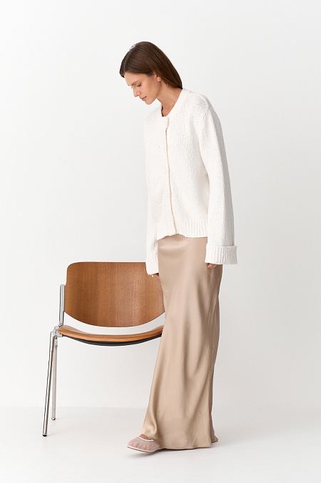 Юбка из вискозного шелка по косой