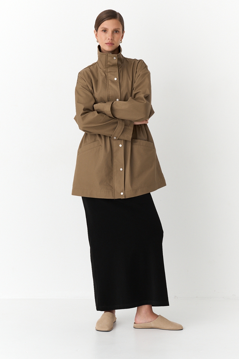 Ветровка из хлопка с пропиткой со съемным утеплителем