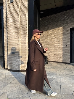 Пальто из шерсти оверсайз