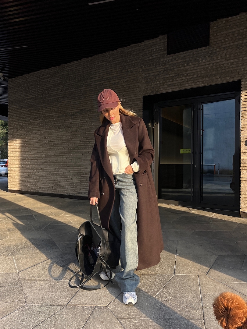 Пальто из шерсти оверсайз