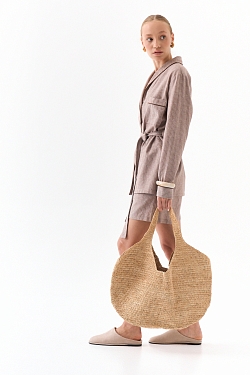 Сумка-шоппер из рафии