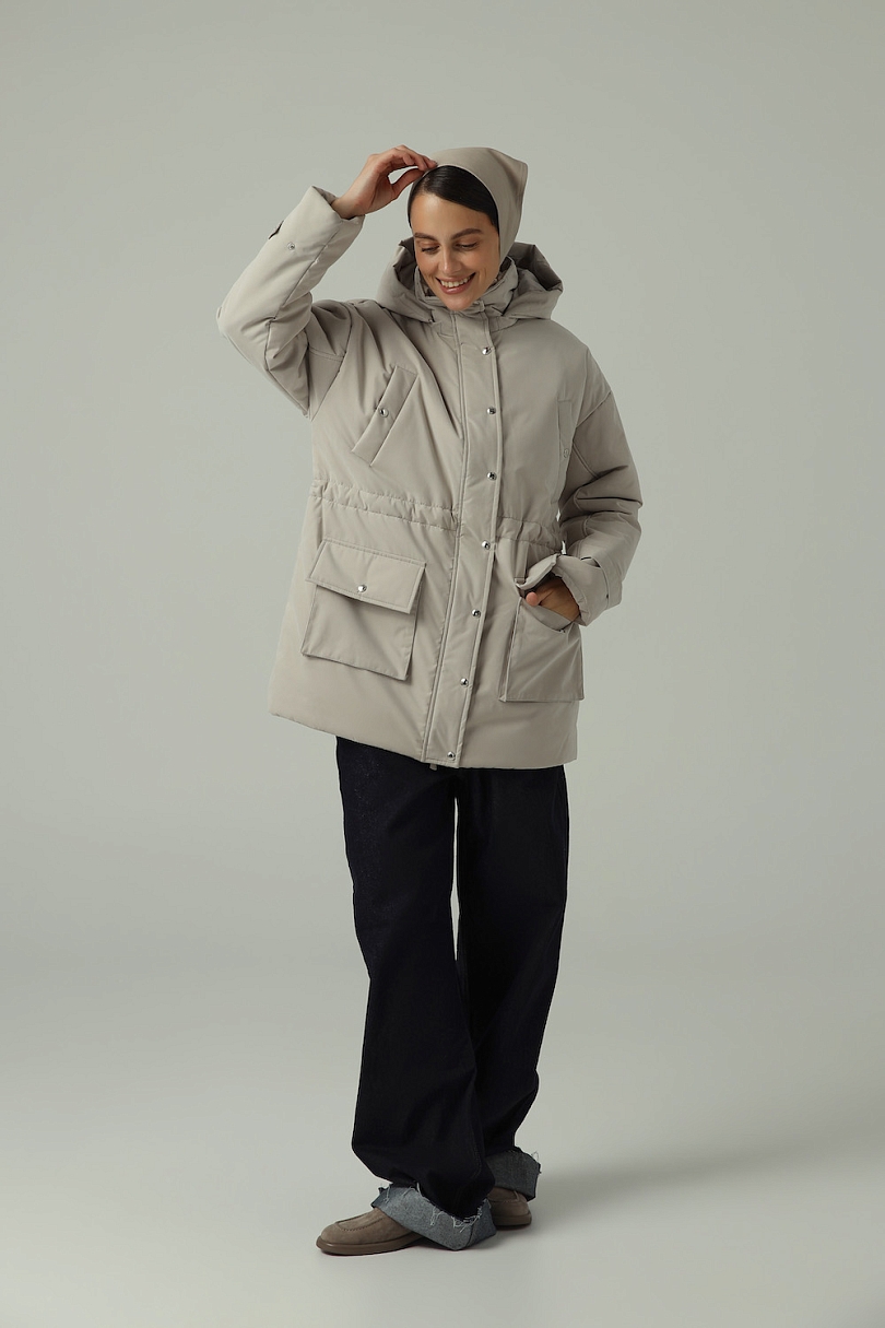 Парка утепленная с капюшоном