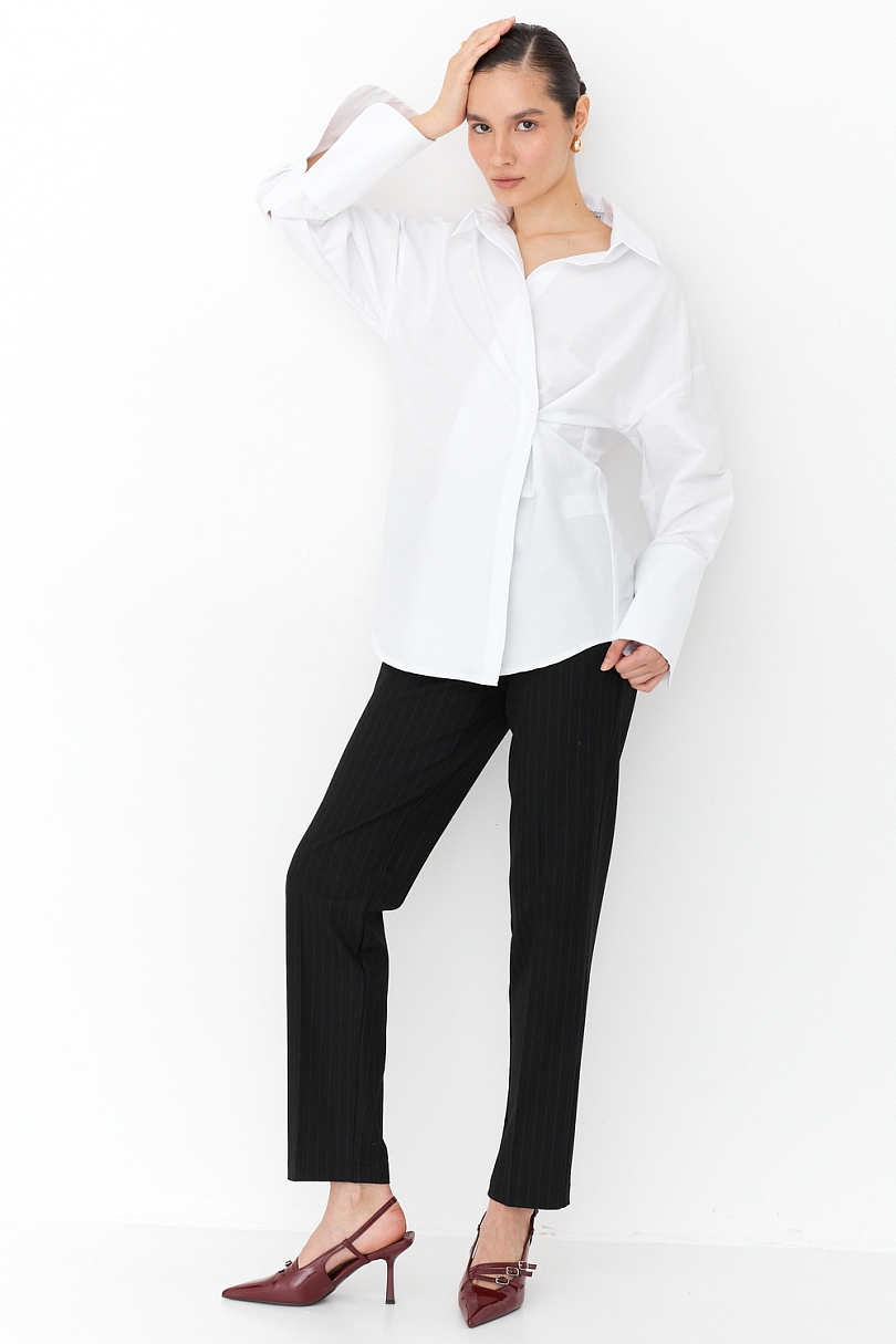 Рубашка приталенная с ассиметрией