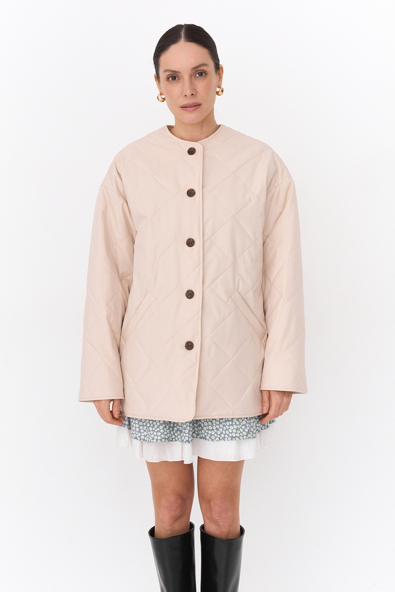 Куртка стеганная с отделкой