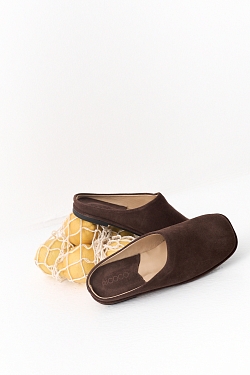 Сабо из натуральной замши